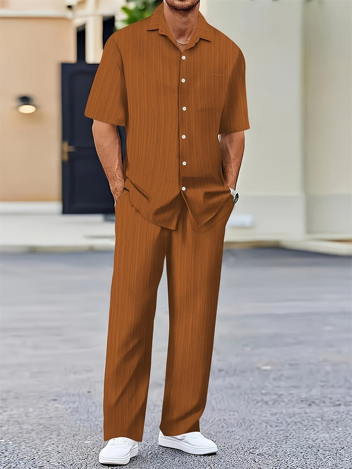 Striped Summer 2-Piece Set-MODAUTLET