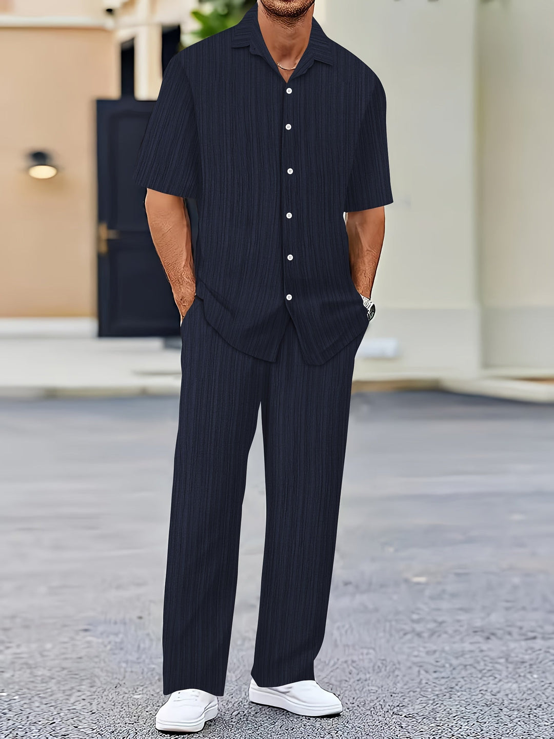 Striped Summer 2-Piece Set-MODAUTLET