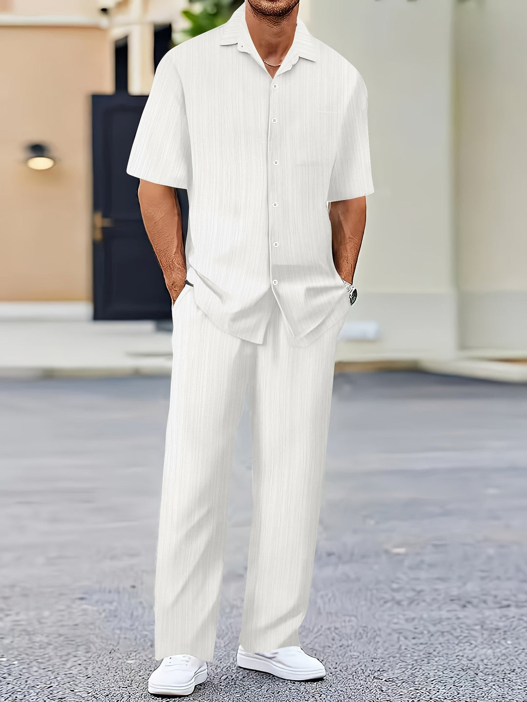 Striped Summer 2-Piece Set-MODAUTLET