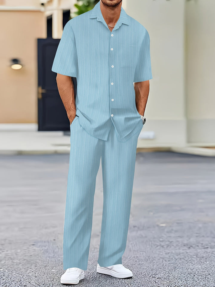 Striped Summer 2-Piece Set-MODAUTLET
