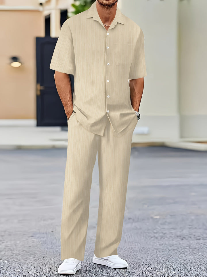 Striped Summer 2-Piece Set-MODAUTLET
