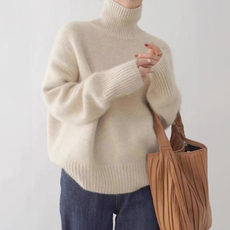 Women's Cashmere Turtleneck Knit Sweater