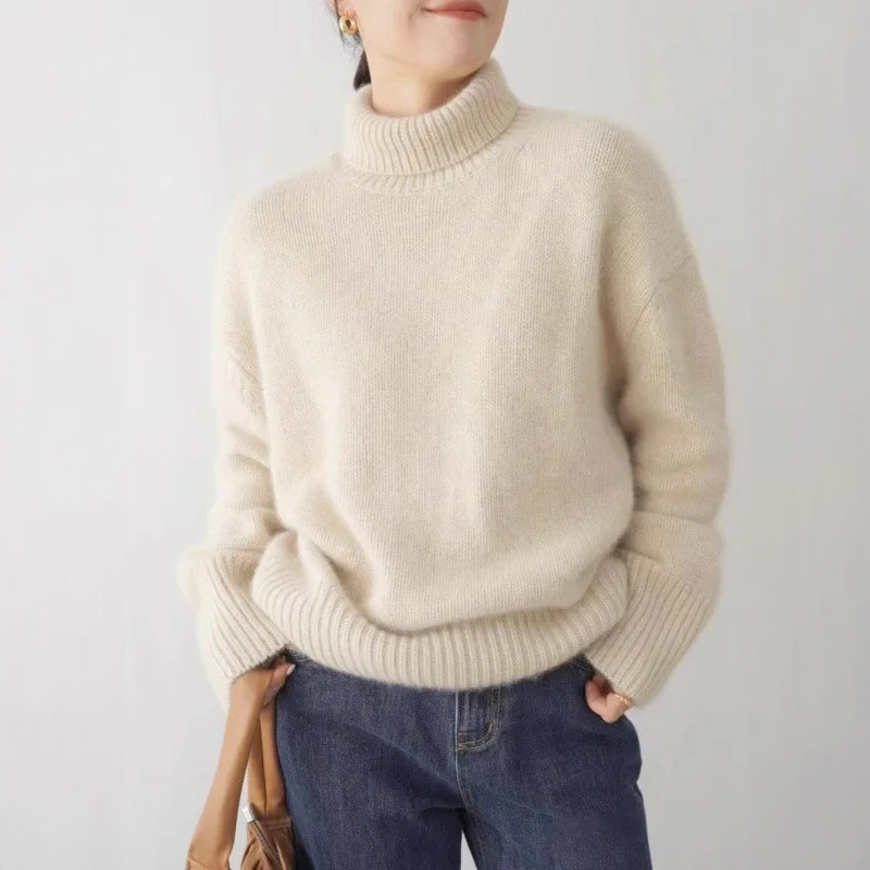 Women's Cashmere Turtleneck Knit Sweater
