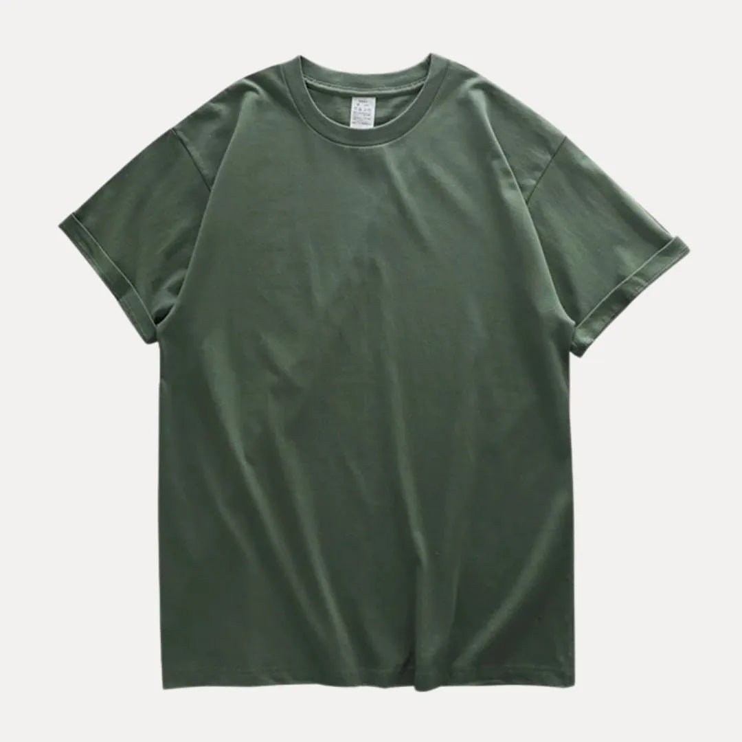 Classic Crewneck Tee for Everyday Comfort Dark Green