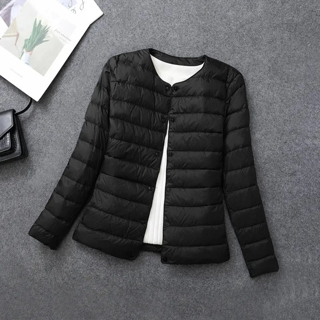Ultra-Light Quilted Down Jacket for Women Black