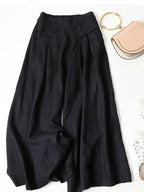 Women's Flowy Wide Leg Pants Black