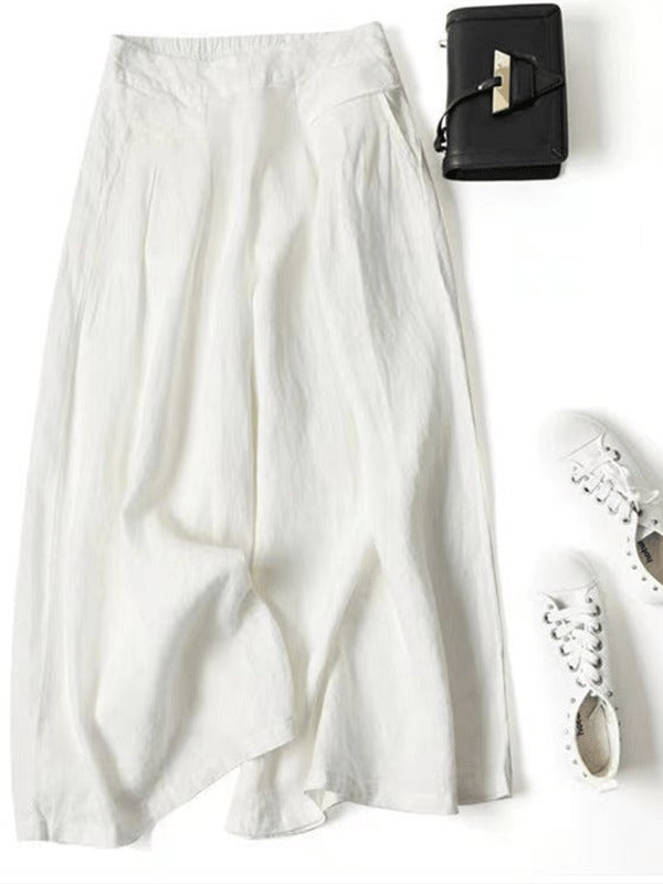 Women's Flowy Wide Leg Pants White