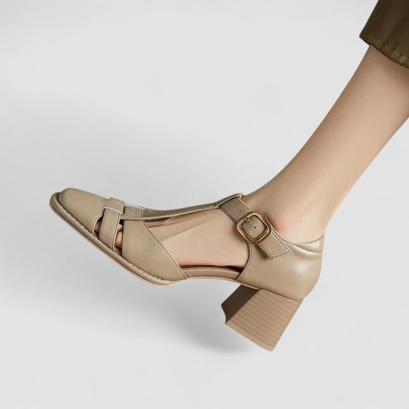 Elyxiana | Women's Orthopedic T-Strap Block Heels-MODAUTLET