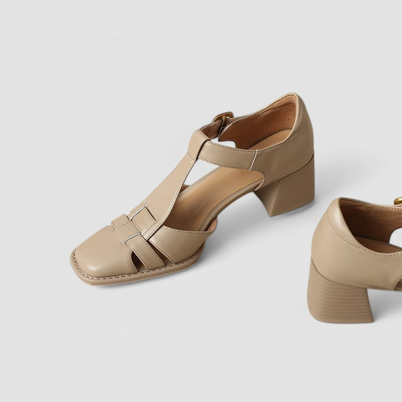 Elyxiana | Women's Orthopedic T-Strap Block Heels-MODAUTLET