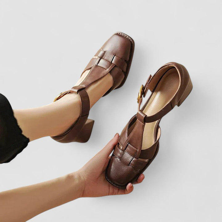 Elyxiana | Women's Orthopedic T-Strap Block Heels-MODAUTLET