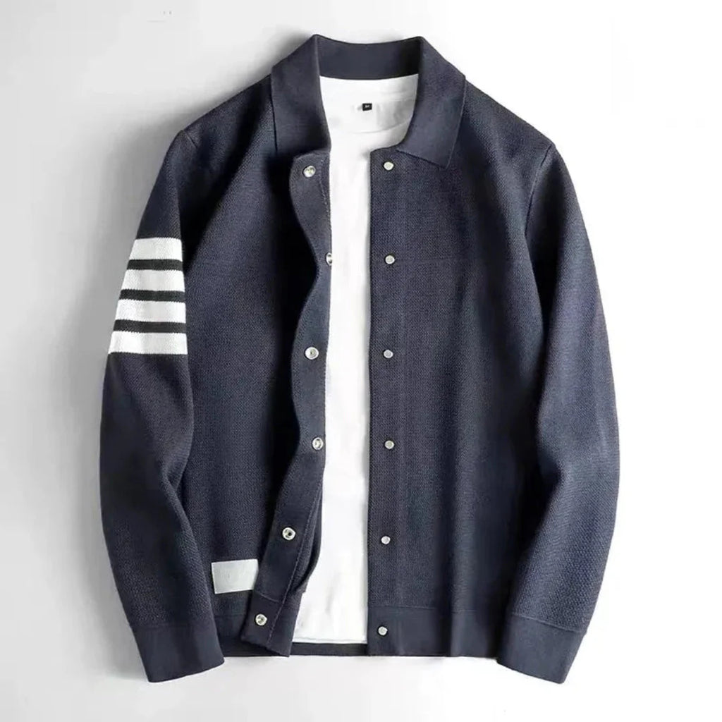 Classic Knit Cardigan for Timeless Style Dark Blue