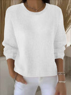 Women's Classic Plain Sweater White One size