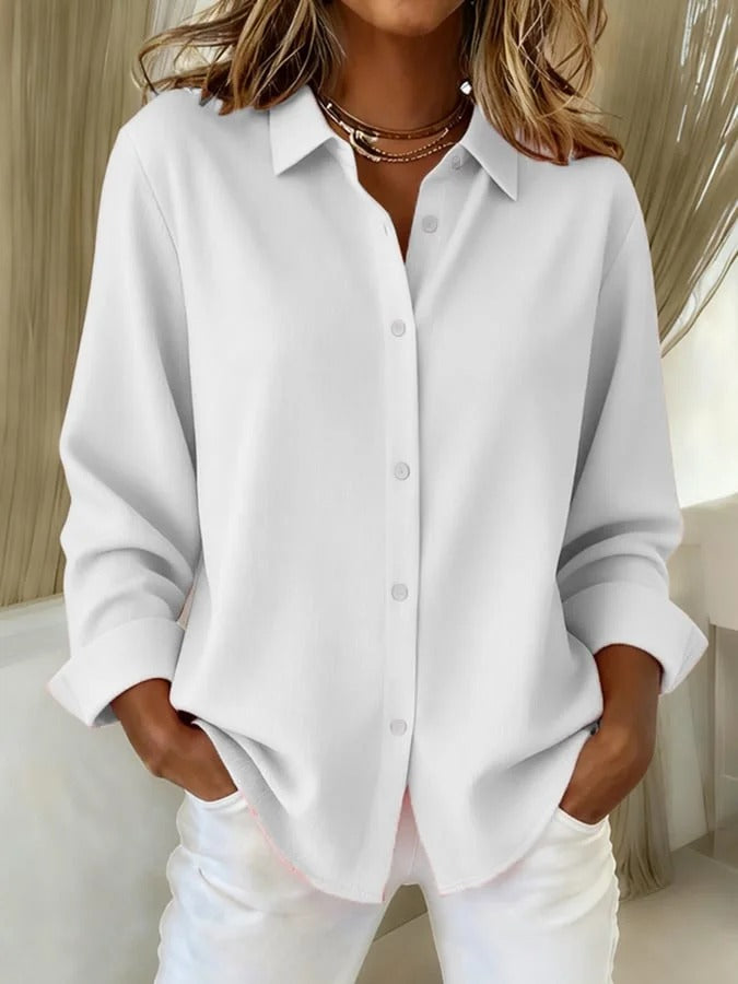 Women's Classic Collared Blouse White