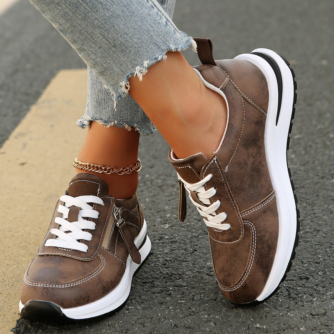 Erica | Women's Platform Zipper Sneakers for Comfort and Style-MODAUTLET