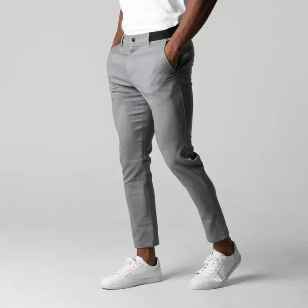 Stretch Tapered Fit Chinos for Ultimate Comfort Gray
