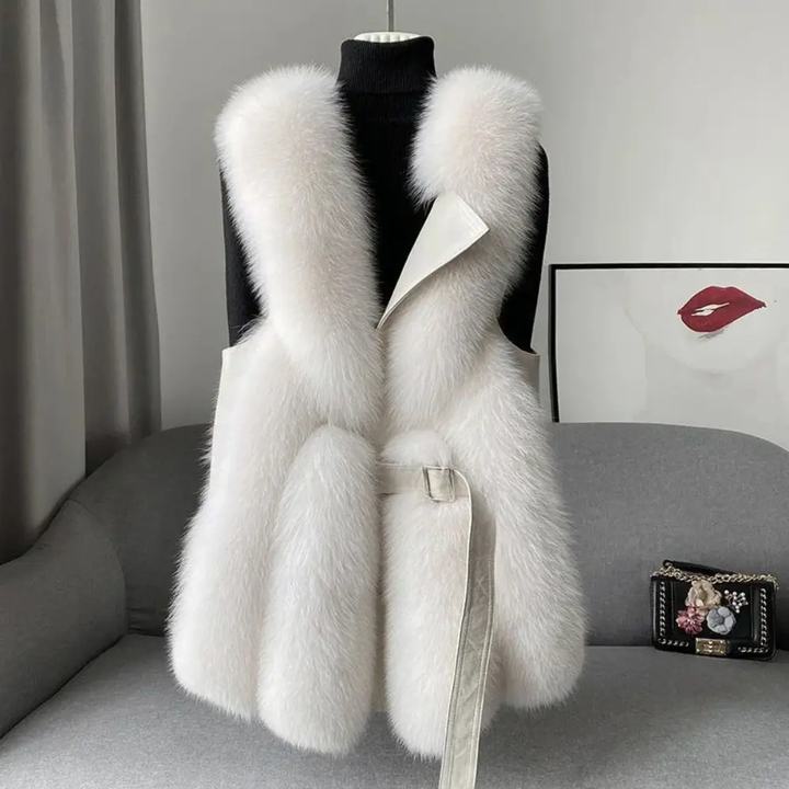 Faux Fur Vest for Women White