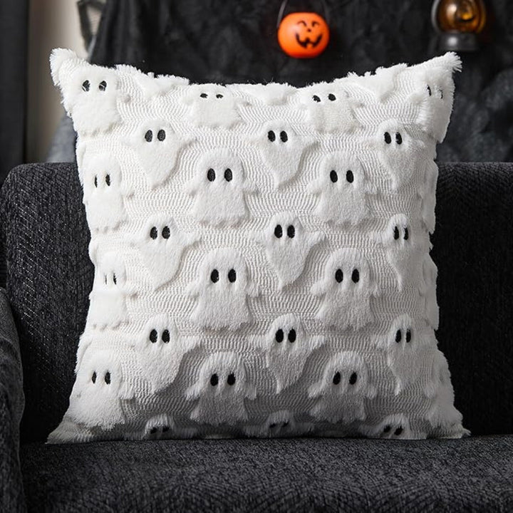Halloween's Pumpkin Pattern Throw Pillow Cover with Soft Microfiber Fabric