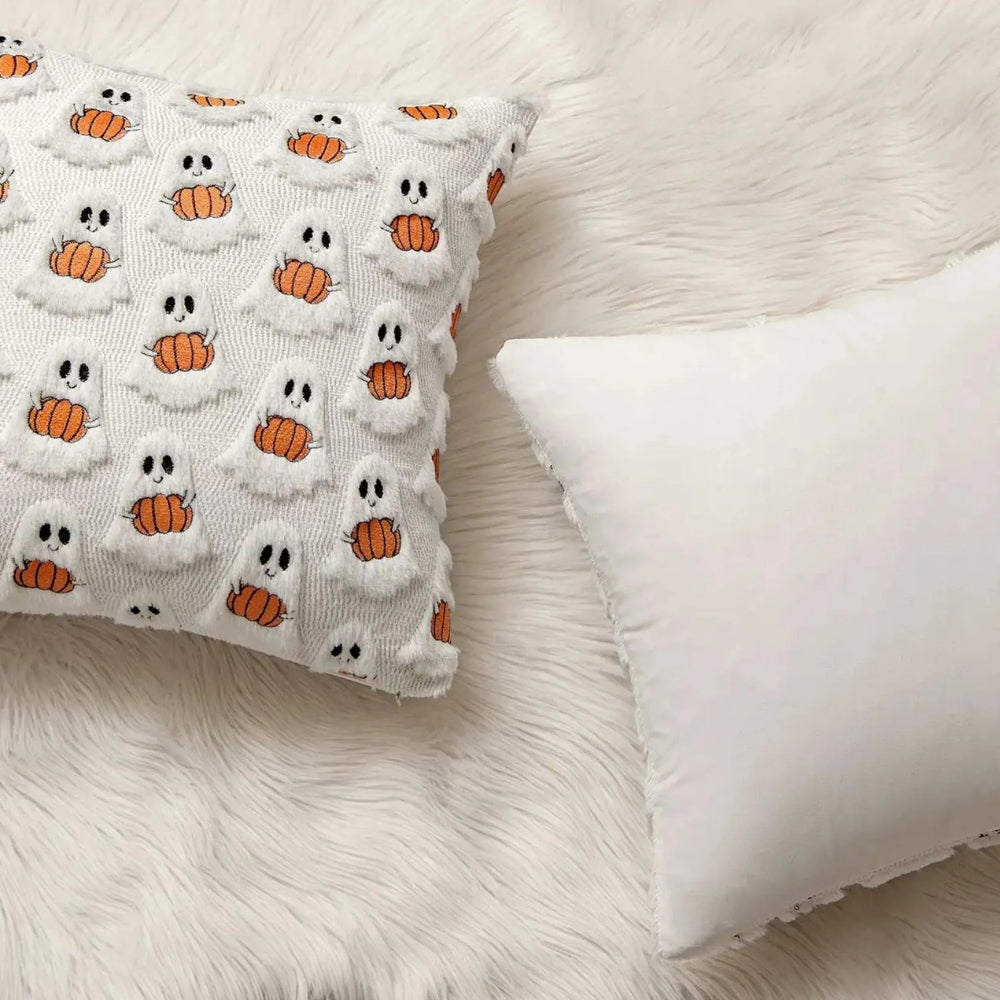 Halloween's Pumpkin Pattern Throw Pillow Cover with Soft Microfiber Fabric