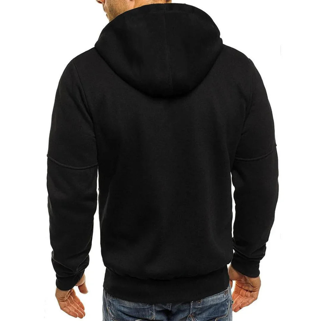 Contrast Full-Zip Hoodie for Ultimate Comfort-MODAUTLET