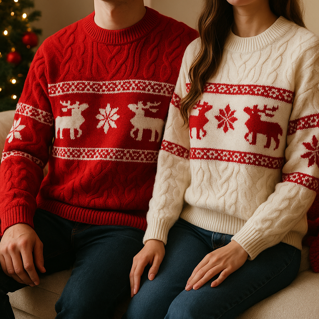 Festive Reindeer Christmas Sweater