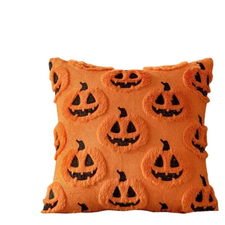 Halloween's Pumpkin Pattern Throw Pillow Cover with Soft Microfiber Fabric