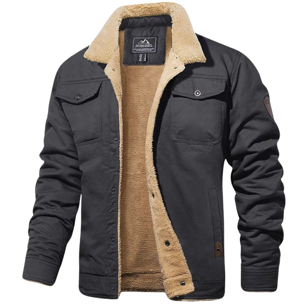 Fleece Bomber Jacket for Ultimate Comfort Dark Grey