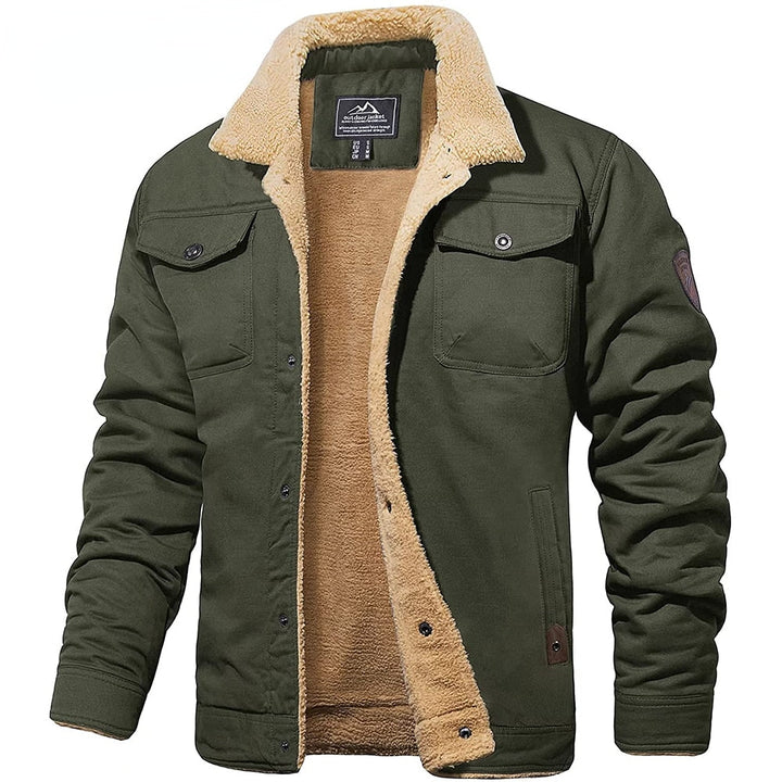 Fleece Bomber Jacket for Ultimate Comfort Army Green
