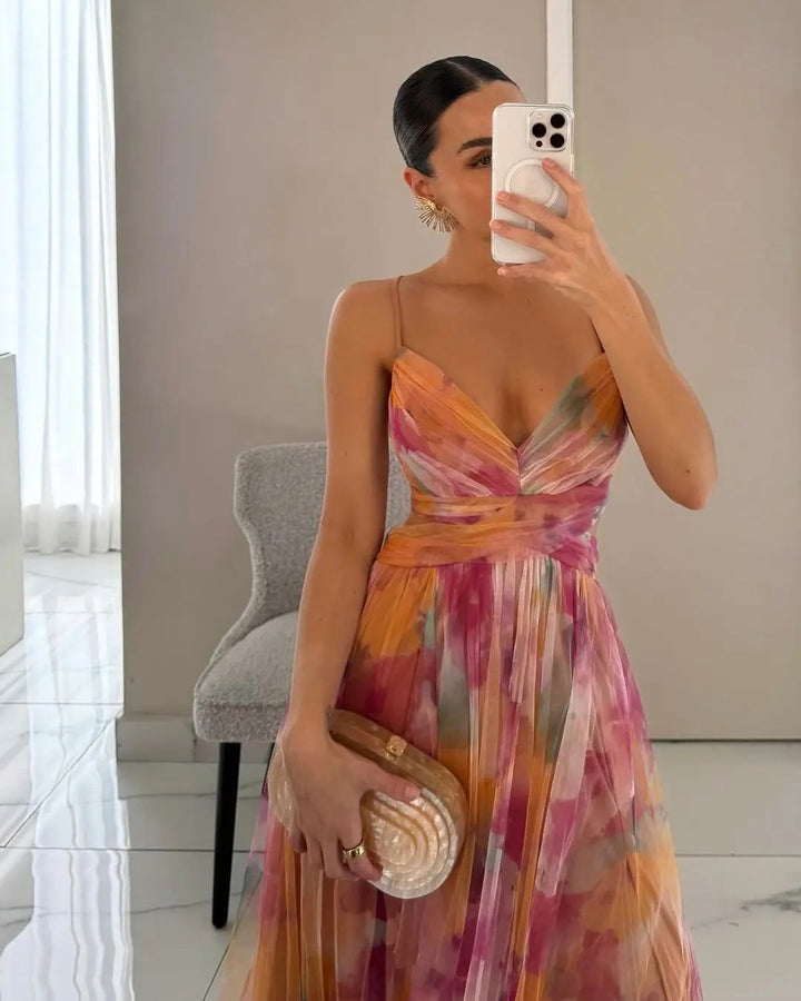 Women's Floral Maxi Dress – Elegant Summer Wedding Guest Outfit-MODAUTLET