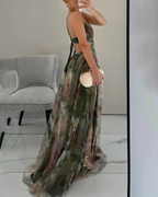 Women's Floral Maxi Dress – Elegant Summer Wedding Guest Outfit