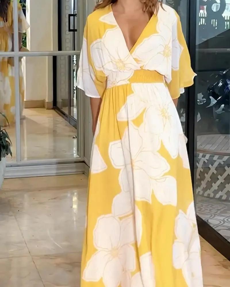 Women's Lightweight Floral Maxi Dress – Perfect for Summer