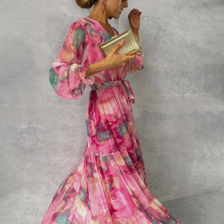 Women's Lightweight Floral Wrap Dress – Elegant Summer Fashion-MODAUTLET