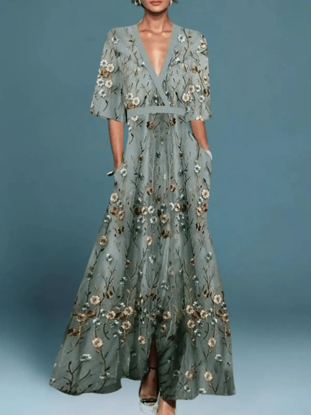Women's Elegant Floral Maxi Dress – Breezy Summer Style-MODAUTLET