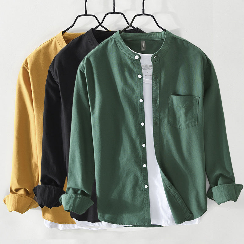 Cotton Shirt for Men and Women Long Sleeve Button Up-MODAUTLET