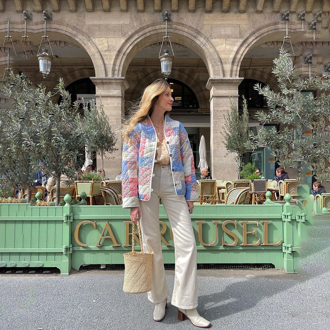 Flowery Jacket for Women Pastel