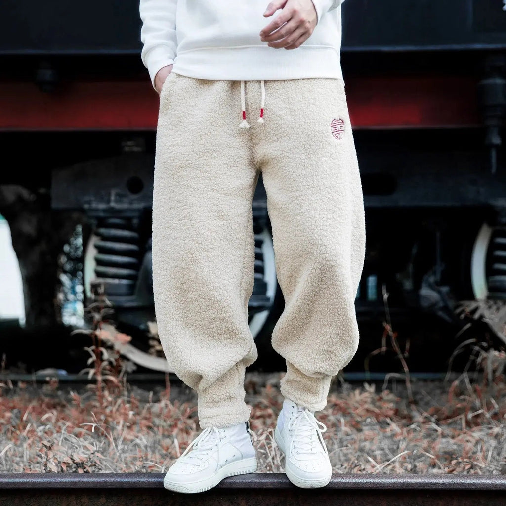 Urban Trendsetter Fleece Joggers for Comfort and Style Champagne Cream