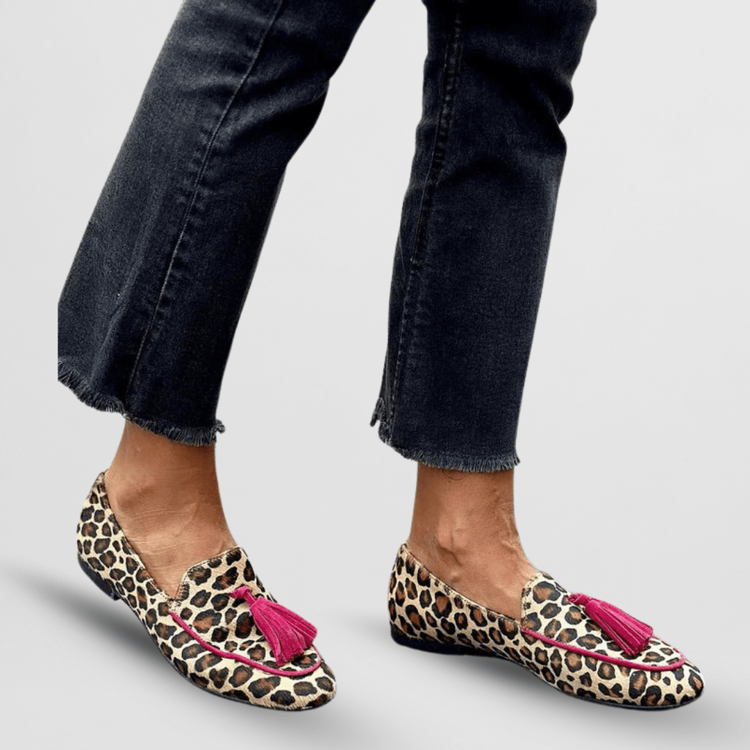 Francesca | Women's Loafers with Fringe Design-MODAUTLET