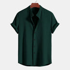 Sleek Ribbed Shirt for Effortless Style Dark Green
