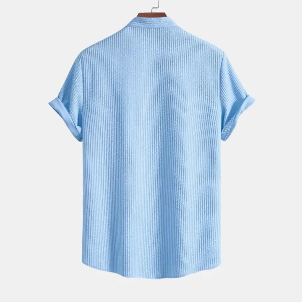 Sleek Ribbed Shirt for Effortless Style-MODAUTLET