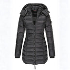 Longline Puffer Coat with Detachable Hood