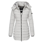 Longline Puffer Coat with Detachable Hood