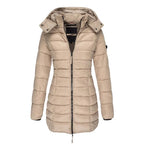 Longline Puffer Coat with Detachable Hood