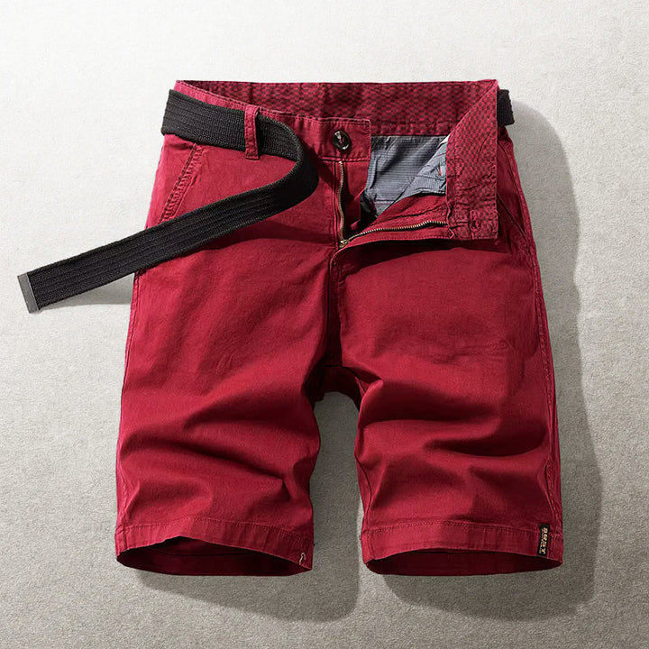Garrett | Men's Classic Fit Cotton Belted Shorts-MODAUTLET
