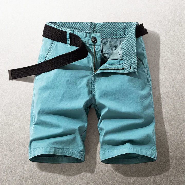 Garrett | Men's Classic Fit Cotton Belted Shorts-MODAUTLET