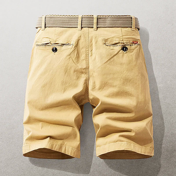Garrett | Men's Classic Fit Cotton Belted Shorts-MODAUTLET