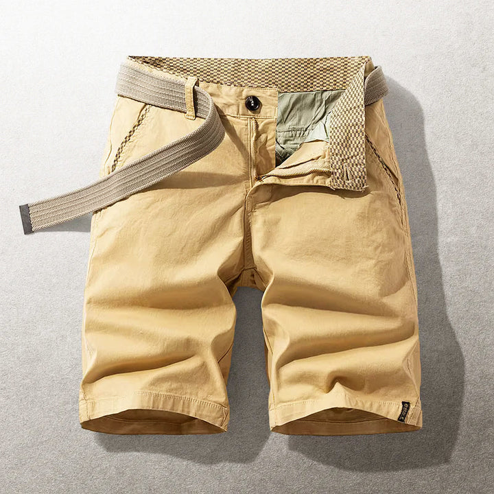 Garrett | Men's Classic Fit Cotton Belted Shorts-MODAUTLET