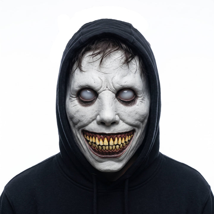 Halloween's Scary White Smiling Demon Mask for Cosplay & Costume Parties