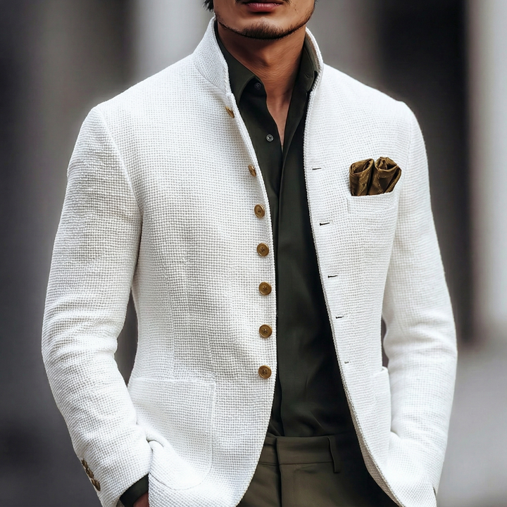 Blazer clásico de un solo pecho para hombre