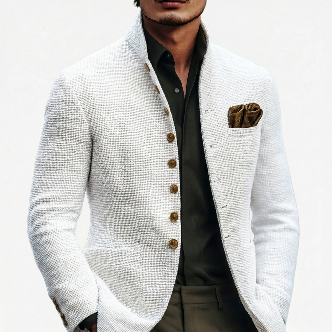 Blazer clásico de un solo pecho para hombre