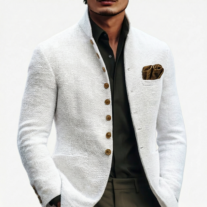 Blazer clásico de un solo pecho para hombre