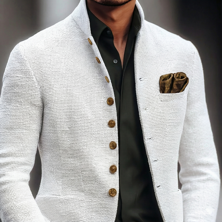 Blazer clásico de un solo pecho para hombre